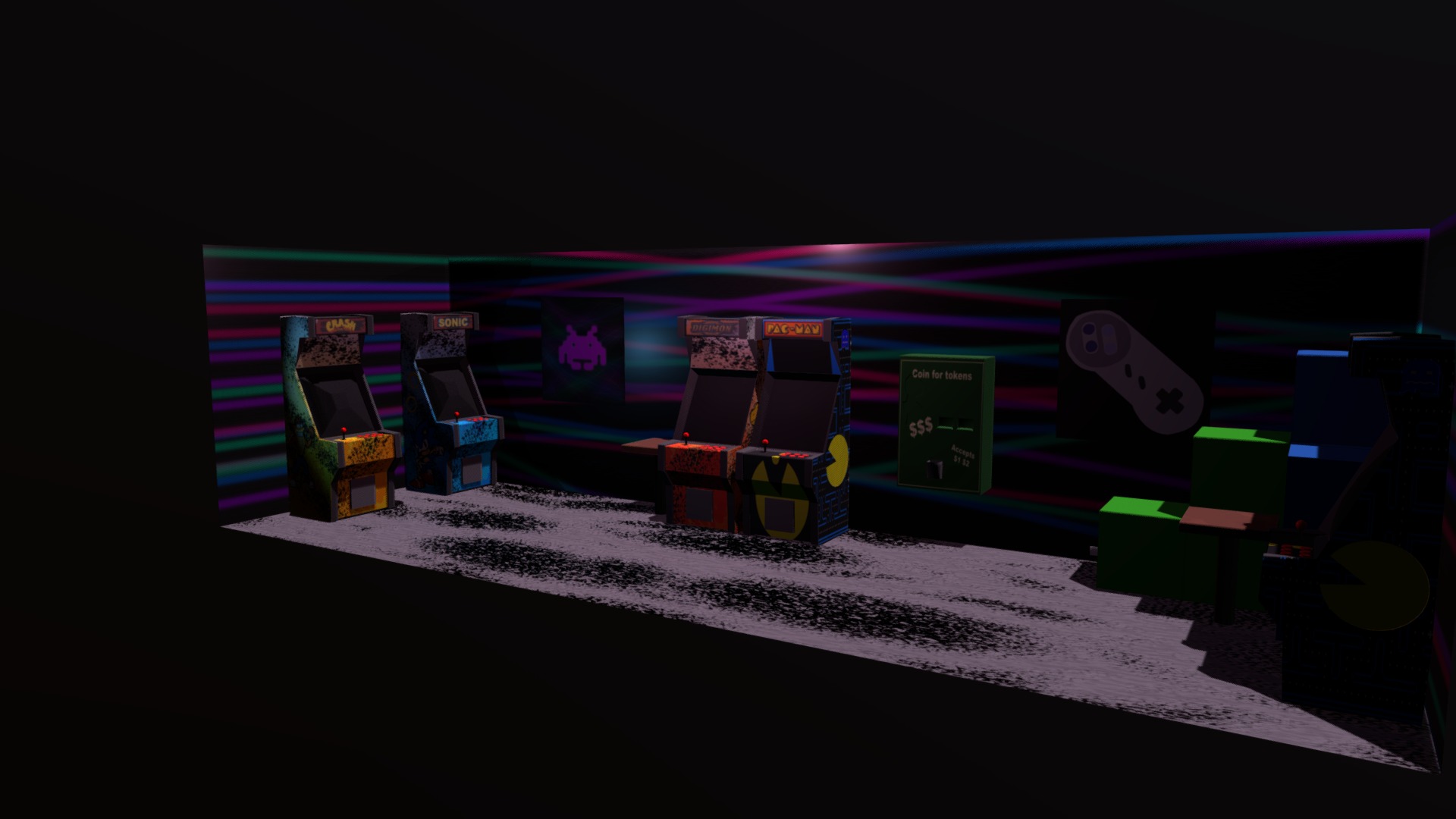 Arcade Room - 3D model by Jarrod_798 [29437a6] - Sketchfab