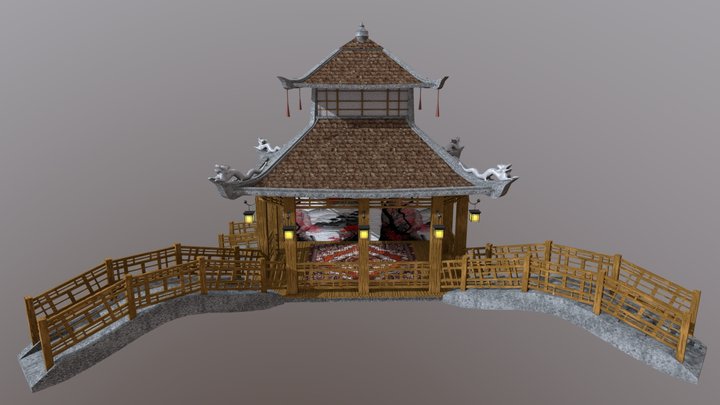 Asian Building 3D Model