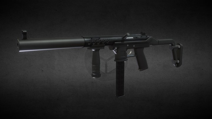 Tec-9 Modified 3D Model