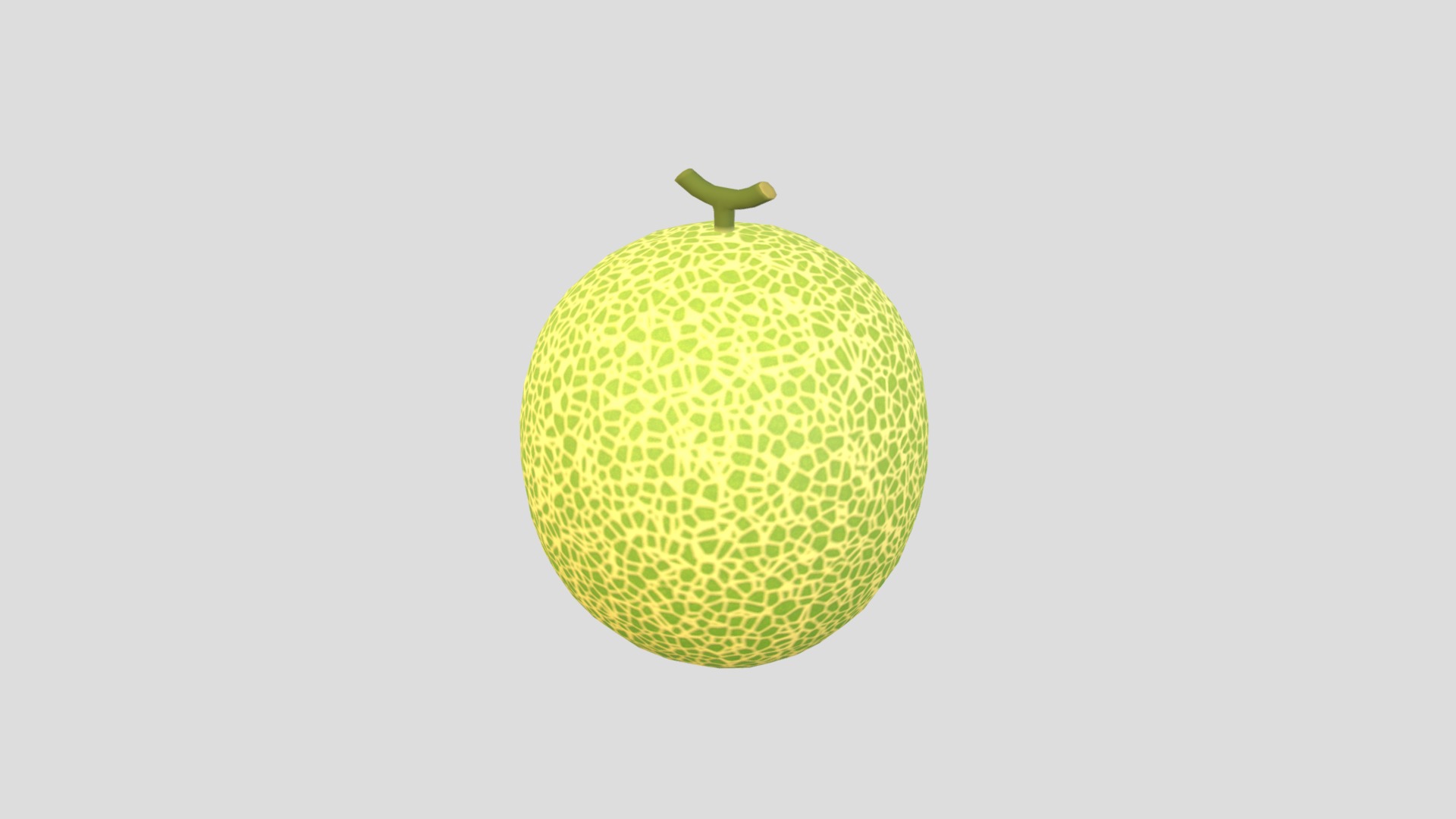 3D model Melon - This is a 3D model of the Melon. The 3D model is about a green apple with a stem.