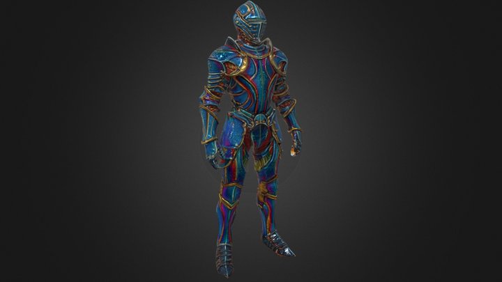 Colorful Full Plate Metal Knight