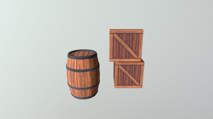 Crate and Barrel (Cinemas 4D) 3D Model