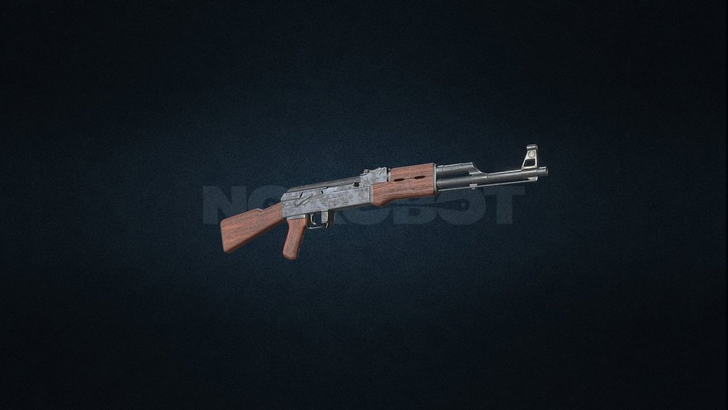 AK47 - Modern Gun — Sketchfab embed 3D viewer