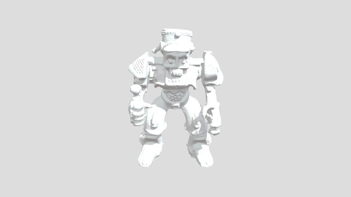 Robotic Warrior Figurine 3D Model