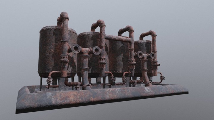 Industrial Elements - Boiler Machines 3D Model