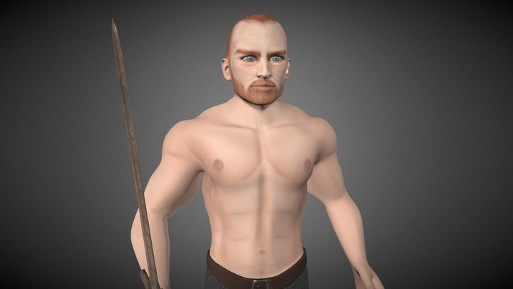 Warrior Character - Rigged - Handpainted 3D Model