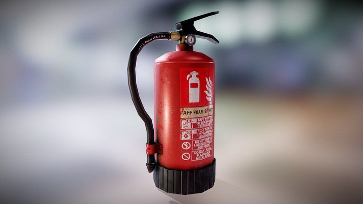 Fire extinguisher - low poly 3D Model