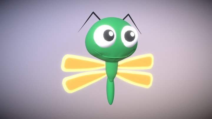 Dragonfly - cartoon 3D Model