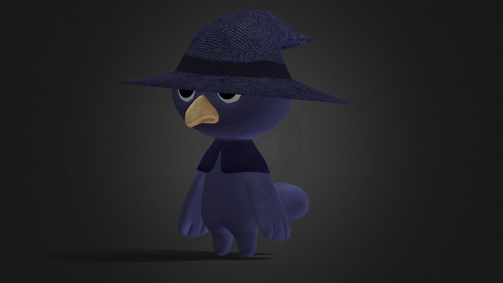 Cartoon Crow 3D Model
