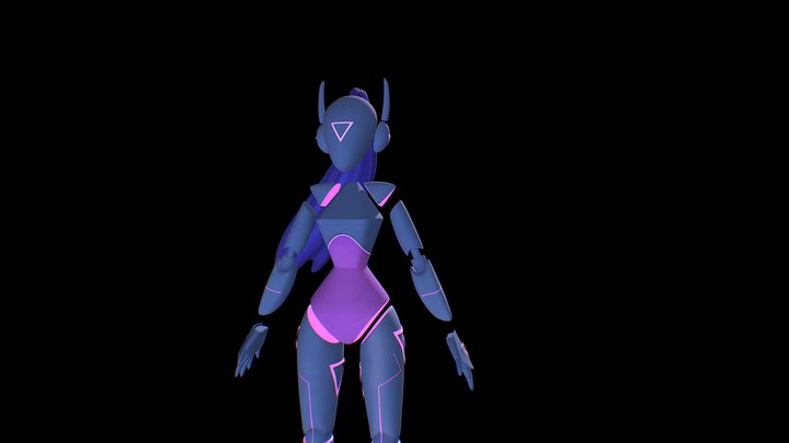 Robot girl 3D Model