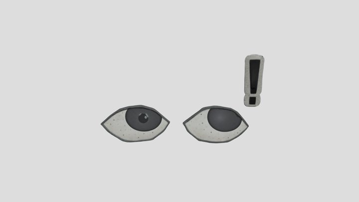 Surprised Eyes 3D Model