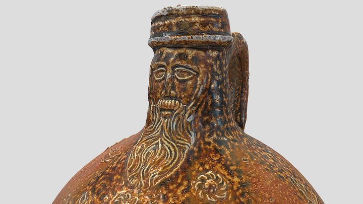 Bartmann jug | Baardmankruik SO1-11003 ca.1593 – Free 3D Model STL