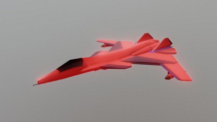 Sci Fi Jet Fighter Plane 3D Model