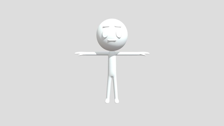 Stickman Flaco Cartoon - 3dshima 3D Model