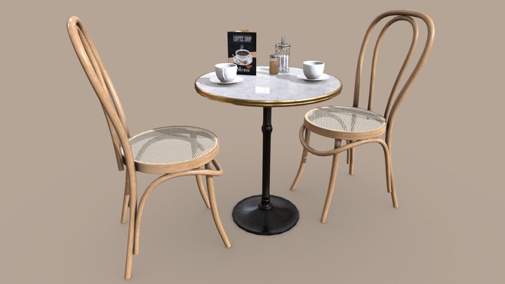 Coffee Shop Table 3D Model