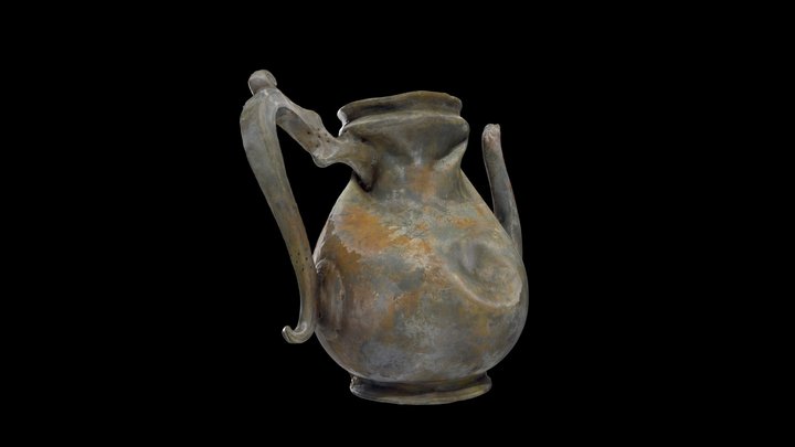 Pewter teapot from the wreck SS Gairsoppa 3D Model