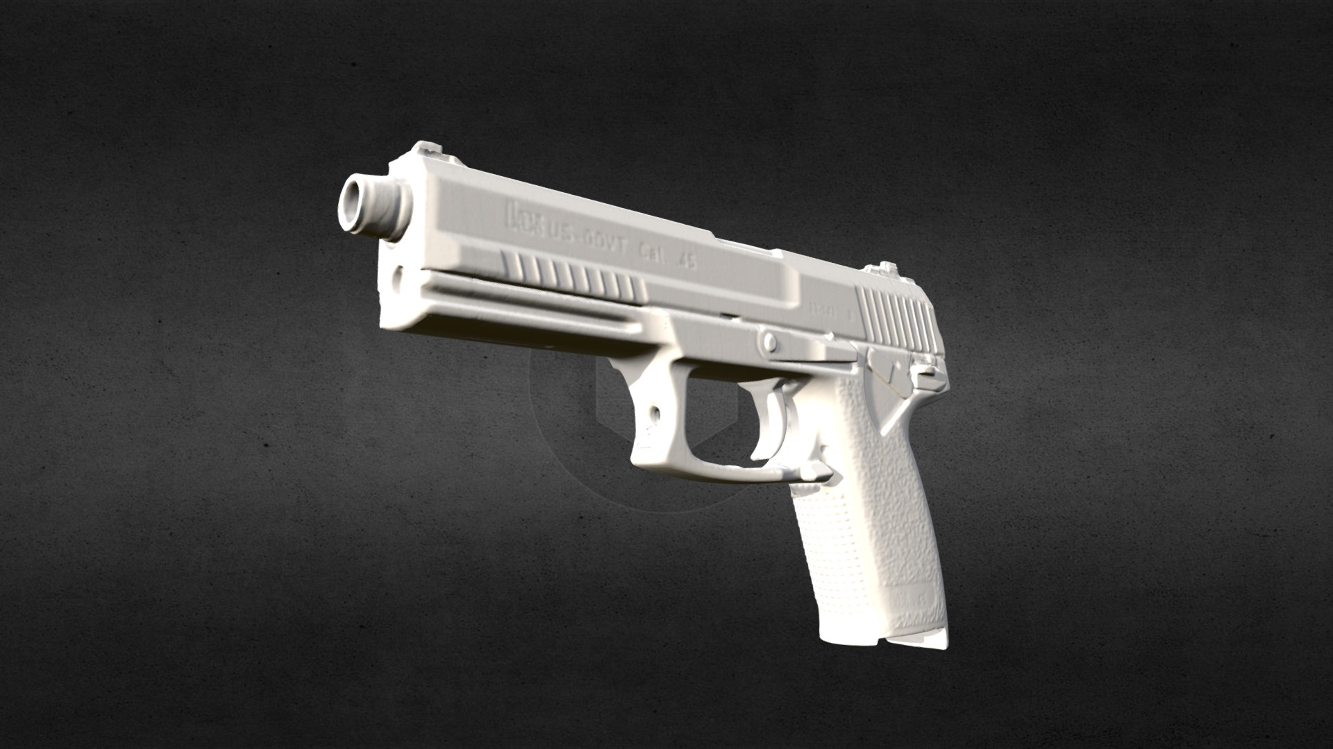 3D model 3D Scanned Toy Gun (3D Printable) - This is a 3D model of the 3D Scanned Toy Gun (3D Printable). The 3D model is about a white and black gun.