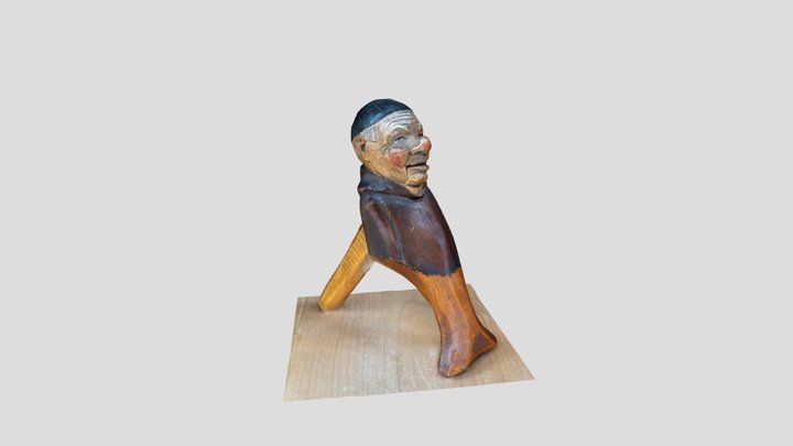 Pope Wooden carving 3D Model