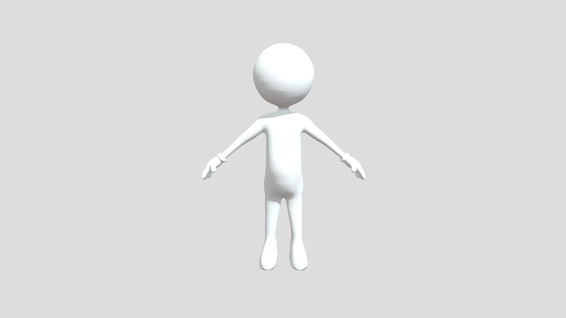 Stickman man Low-poly 3D model - 3D model by romanlebedeff [2958f94 ...