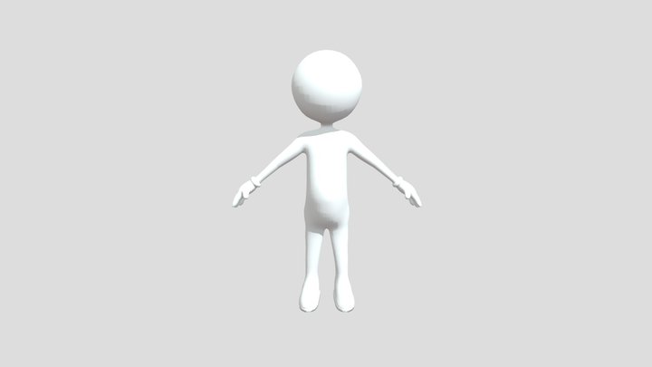 Stickman man Low-poly 3D model 3D Model