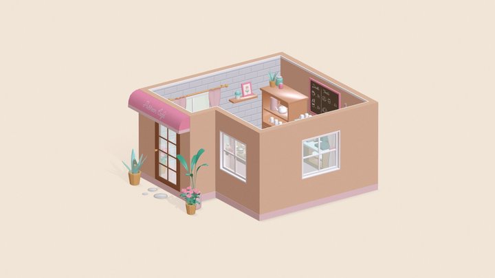 Pusheen Cafe 3D Model