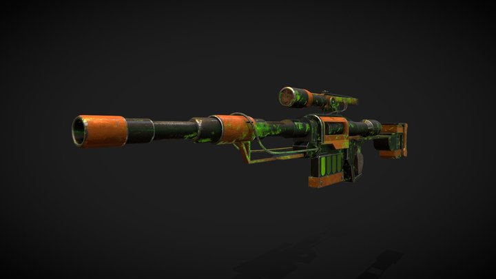 Sniper Rifle ACID SPLASH 3D Model