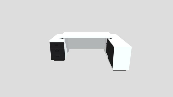 Office Desk 01 3D Model