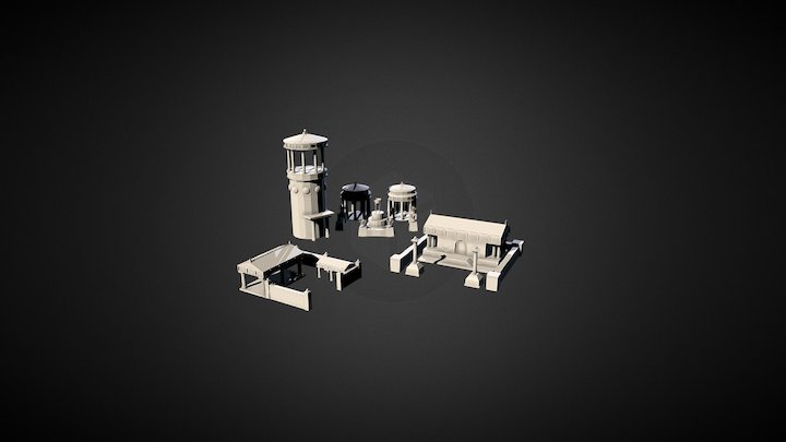 Age of Empires Buildings 3D Model
