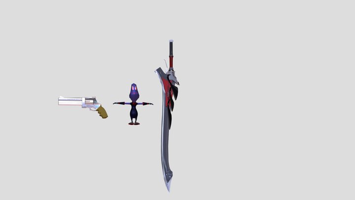 Alien Model And Props 3D Model