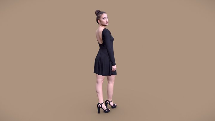 Sheona 10451 - Standing Dress Woman 3D Model
