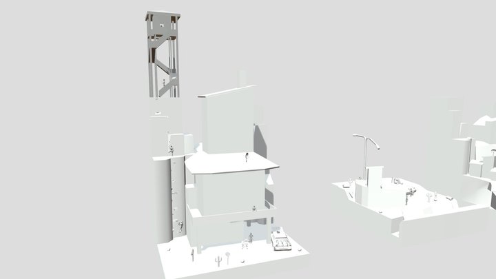 RustBorn - Diorama and House blockout 3D Model