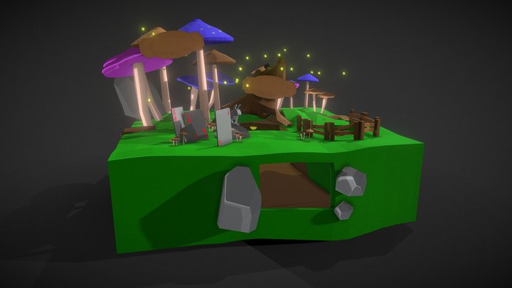 Cube World Alice in Wonderland 3D Model