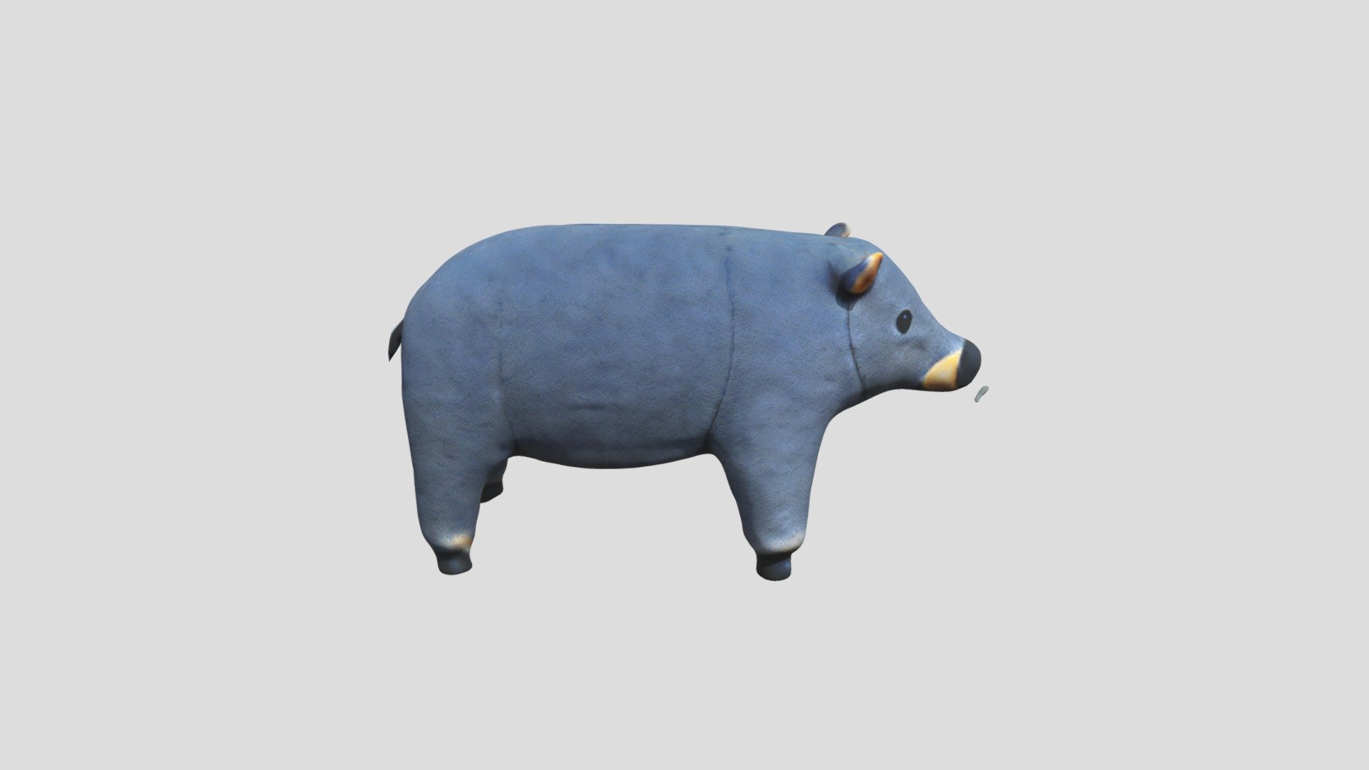 Ikea Plush Animal Tapir, second version - Download Free 3D model by