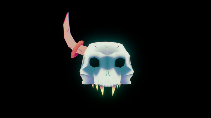 Horned Skull 3D Model