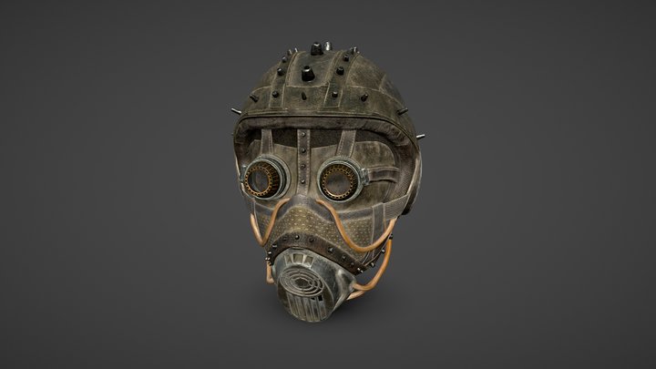 Post-apocalyptic Helmet 3D Model