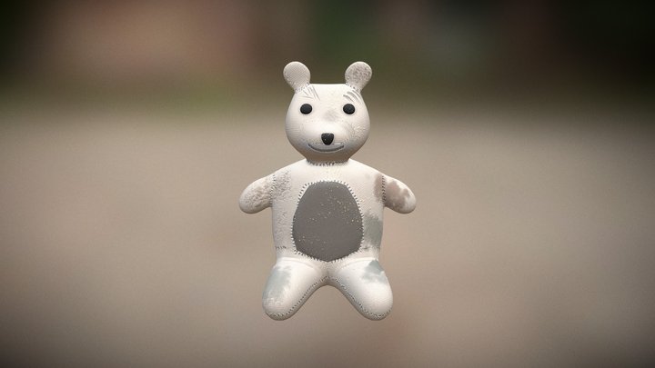 Grungy Teddy Bear 3D Model