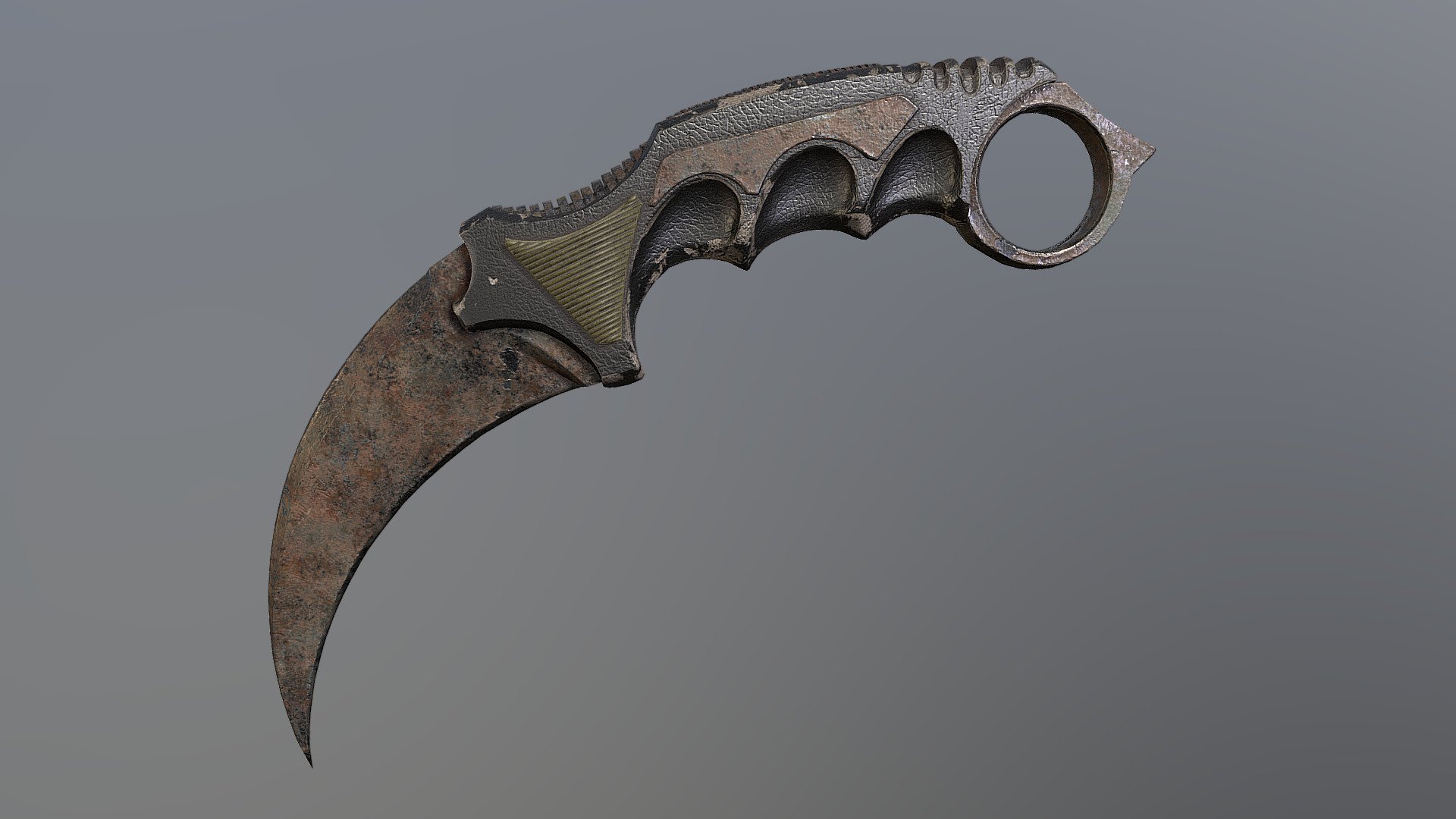 Karambit - Rusty - 3D model by BadtRIP (@badtripbg) [2964b22] - Sketchfab