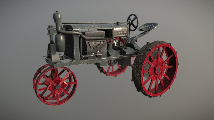 1930 Farmall tractor 3D Model
