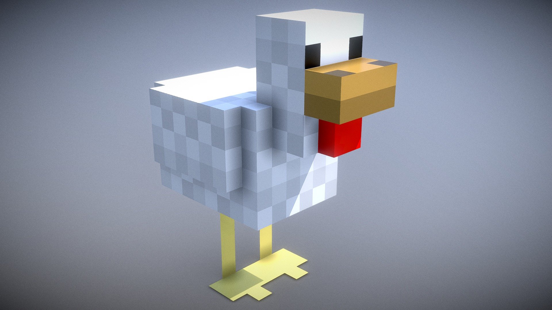 minecraft chicken 3d models sketchfab