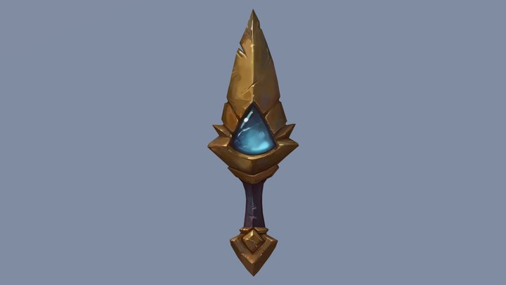 Hand painted Dagger 3D Model