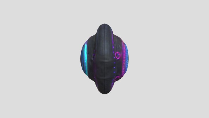 robotic_eye_neon_lights 3D Model