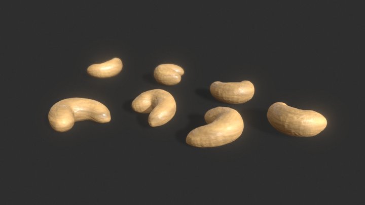 Cashew Nuts 3D Model