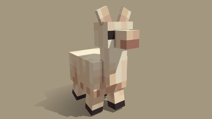 EverShell - Llama pet (cream) 3D Model
