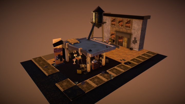 Post-Apocalytic Scene 3D Model