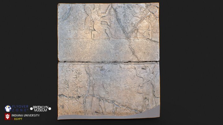 3D rendering of Assyrian Relief