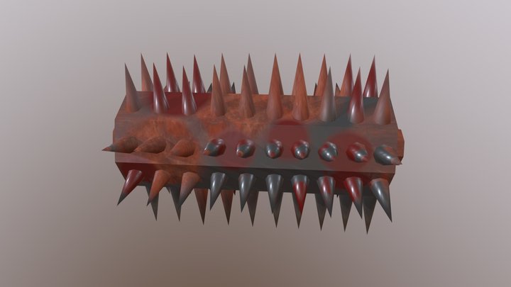 Low Poly Spikes 3D Model