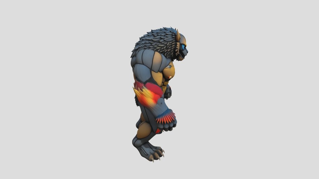 Purple+werewolf+3d+model