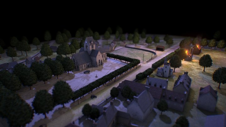 Sainte Mère Eglise -  6th june 1944 3D Model