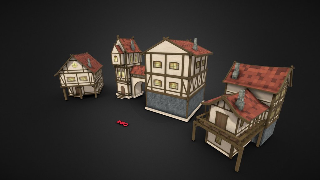 PACK 01: Stylized Medieval Houses – UE Ready