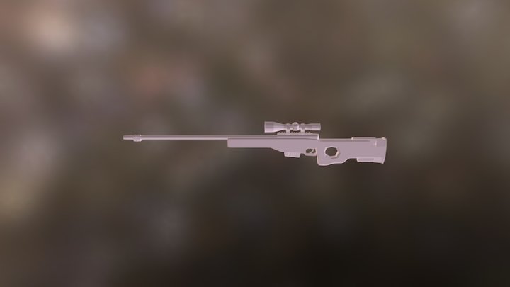 AWP Low-Poly 3D Model